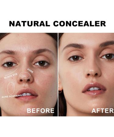 Matte Concealer Natural Matte Finish Freckles Tear Gap Nose Shadow Contour Stick 24h Full Coverage Matte Finish-12ml/0.14oz (02#) - Buy Online on GoSupps.com