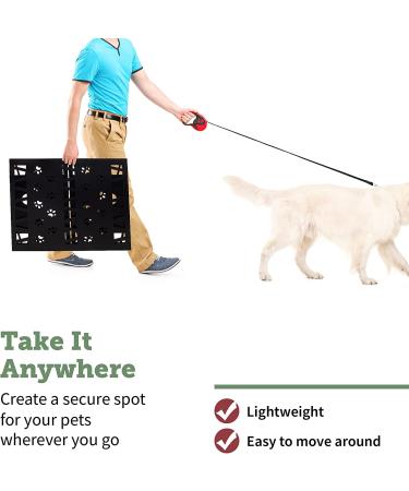 Freestanding Pet Gate - Small Dog Stair & Doorway Safety | 23.5-47 Width x 18.75 Height | Paw Decor - Buy Online on GoSupps.com