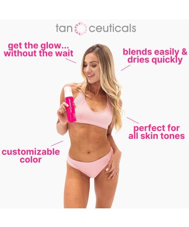 Buy Tanceuticals Express Self Tanning Body Mousse - Fast Acting Vegan & Cruelty Free Foam - Natural Tan in 1-4 Hours with Acai Berry & Argan Oil - International Shipping Available - Buy Online on GoSupps.com