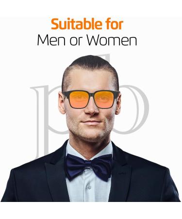 Buy Blue Light Blocking Glasses for Men & Women - Oversized Square UV Computer & Reading Glasses - 2 Pairs - Buy Online on GoSupps.com