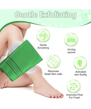 Wllhyf Korean Peeling Gloves - 12 Pieces | Colorful Reusable Bathing Towels for Deep Cleaning & Exfoliating Dead Skin Cells - Buy Online on GoSupps.com