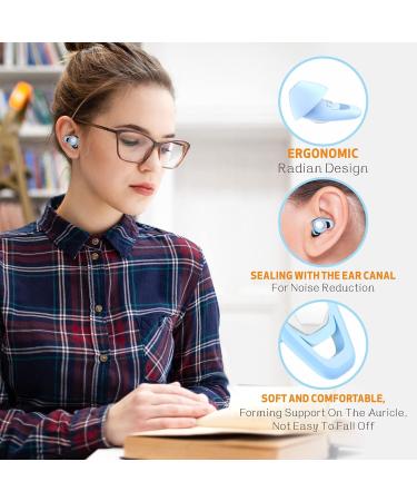 Buy Earplugs for Noise Reduction - 2 Pairs Silicone Ear Plugs for Sleeping Travel and Relaxation - Buy Online on GoSupps.com