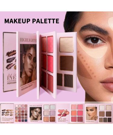 Eyeshadow palette - 43 colors - Four-layer flipbook-style highlighter - Blush palette - For everyday wear holidays birthdays and travel - Buy Online on GoSupps.com