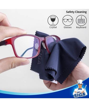 MR.SIGA Premium Microfiber Cleaning Cloths - 6 Pack (6 x 7 inches) for Lens, Eyeglasses, Screens, Tablets & Glasses - Buy Online on GoSupps.com