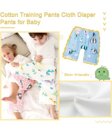 Baby Toilet Training Pants Kids 2 in 1 Waterproof Reusable Cotton Nappy Diaper Skirt - Cute Cartoon Skort Pants with Hot Air Balloon Design - Buy Online on GoSupps.com