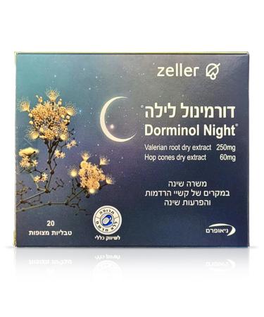 Dorminol Herbal Relaxation Supplement with Valerian & Hops Plant-Based Tablets for Calm & Evening Unwind 20 Tablets
