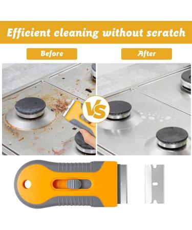 2PCS Oven Cleaning Tool Set with 20PCS Replacement Stickers - Non-Scratch Ceramic Cleaner for Gasket Labels, Decals, and Glue Removal - Buy Online on GoSupps.com