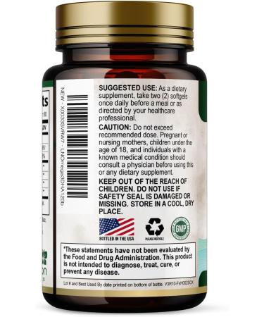 Omega 3 Fish Oil 1200mg - Triple Strength Softgels Omega-3 Supplements Natural Brain Heart Health & Immune Support - Fatty Acids with EPA & DHA - Wild Caught Fish Oil Supplement - 120 Softgels 120 Count (Pack of 1) - Buy Online on GoSupps.com