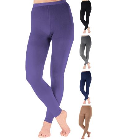 Extra Wide Compression Leggings for Women 20-30mmHg - Footless Compression Support Stockings for Edema Arthritis Swelling Varicose Veins - Purple 5X-Large - A717PR8 5X-Large Purple