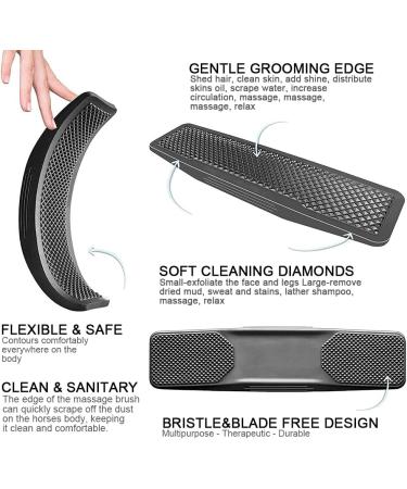 Horses Massage Comb Horse Grooming Washing Brush Strip Hair Gentle Groomer for Dogs Comb Grooming & Shed Removing Dried Loose Hair - Buy Online on GoSupps.com