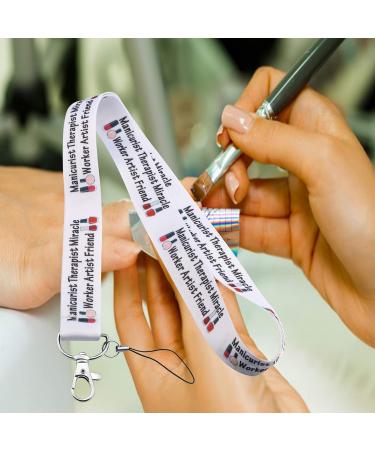 BEKECH Manicurist Nail Tech Lanyard Manicurist Therapist Miracle Worker Artist Friend Keychain Clip for Nail Artist Beautician Nail Boss Cosmetology Gift for Her - Buy Online on GoSupps.com