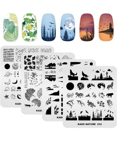 KADS 20pcs Nail Stamp Plates Set - Nail Art Stamping Plates with Leaves, Flowers, and Animals Designs - Buy Online on GoSupps.com