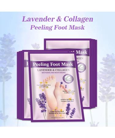 Foot Peeling Mask - Lavender Collagen Exfoliating Socks for Cracked Feet | Revitalize Your Feet with Our Dead Skin Remover - International Shipping Available - Buy Online on GoSupps.com
