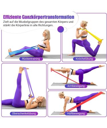 COFOF FITTESSBANDE 4 Set - Gymnastics Resistance Bands for Yoga Pilates Strength Training & Physiotherapy | Carrying Bag & Exercise Instructions Included - Buy Online on GoSupps.com