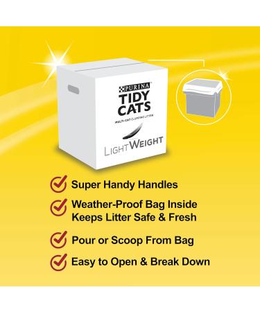 Tidy Cats Free & Clean Cat Litter LightWeight Unscented Multi-Cat - 5.44 kg Box 5.44 kg Box (1 Pack) - Buy Online on GoSupps.com