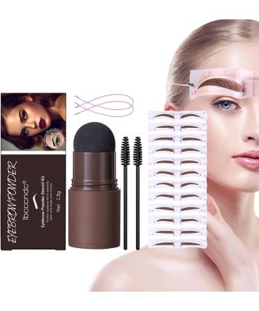 Eyebrow Stencils | Long-Lasting Eye Brow Stamp Shaping Kit - 12 Eyebrow Templates Gift for Beginner Skilled Person Makeup Lovers Natural brown - Buy Online on GoSupps.com