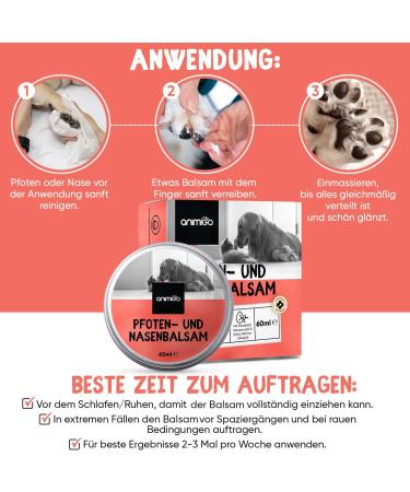 Animigo Noses & Paw Balm for Dogs & Cats | Moisturizing Lotion for Dry Cracked Noses & Paws | Summer Paw Care with Lavender Beeswax & Vitamin E | 60ml Ointment - Buy Online on GoSupps.com