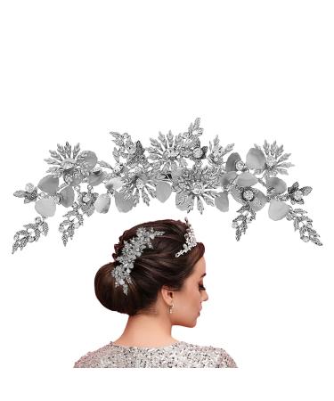 Rhinestone Hair Clip - Golden Sparkly Side Clips - Retro Look Elegant Hair Accessories Hair Clips for Gatherings Parties Festivals Events