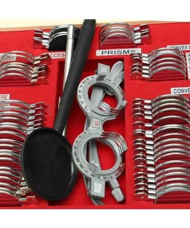 104Pcs Optical Trial Lens Set Optometry Kit Metal Rim Ophthalmic Lenses with Free Trial Frame Eye Protection Accessories Ophthalmic Trial Case Lenses Aluminum Suitcase - Buy Online on GoSupps.com