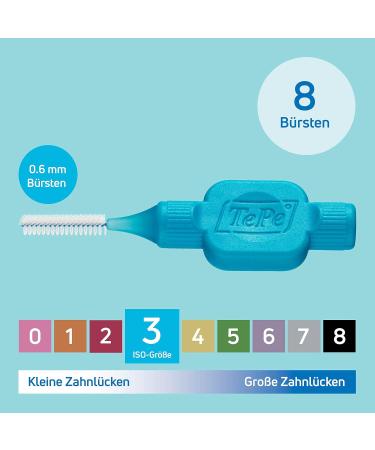 TePe Interdental Brush Size 3 - 8 Pieces | Best Single Size Pack for Efficient Dental Care - Buy Online on GoSupps.com