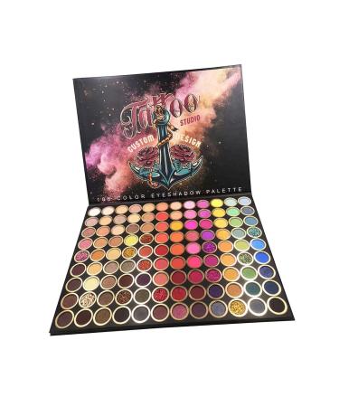 harayaa Blendable 108 Colors Eyeshadow Palette warm mild Cosmetic Sweatproof Eye Shadow Makeup Pallet Powder Glitter for Women Girls