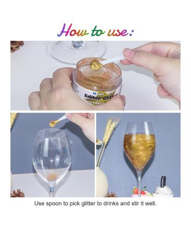 Buy Homy ARTY Edible Glitter Powder - Tasteless Gold Sparkling Glitter for Cakes & Drinks | Perfect for Easter Christmas & Oktoberfest Party | 20g - Buy Online on GoSupps.com