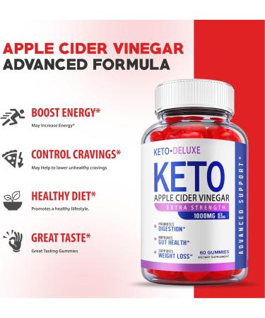 Keto ACV Deluxe Gummies - Vegan Formula for Weight Management - 60 Gummies - Buy Online on GoSupps.com