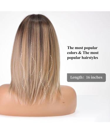 Shop Emmor Ashblonde Wigs with Curtain Bangs | Shoulder-Length Heat-Resistant Synthetic Wigs for Natural Everyday Use - Buy Online on GoSupps.com
