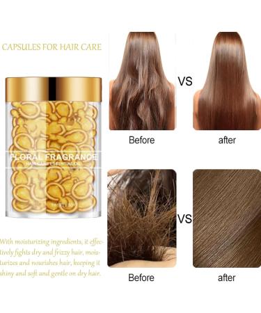 Capsules for Hair Care Hair Serum Capsule Repair Damaged Hair Oil Capsules Hair Vitamin Serum Capsule Deep Care Repair Damaged Hair Hair Care Moisturizing Anti Frizz Moisturizing - Buy Online on GoSupps.com