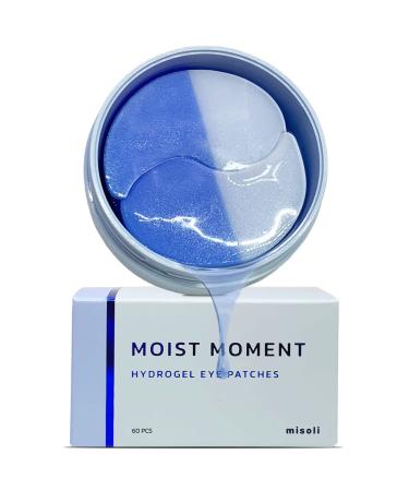 Moist Moment Under Eye Patches | Hydrating Eye Treatment Gel Masks With Hyaluronic acid & Squalane | Under Eye Masks For Dark Circles and Puffiness Under Eye Bags Wrinkle Care Men and Women