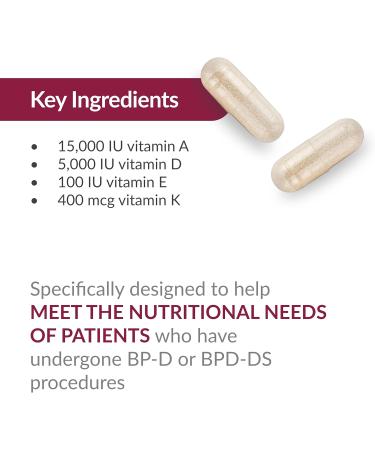 Bariatric Advantage Multi Formula without Iron, High Potency Daily Multivitamin for Bariatric Surgery Patients with 22 Essential Vitamins and Nutrients - 180 Capsules 180 Count (Pack of 1) - Buy Online on GoSupps.com