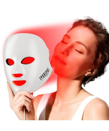 NEWKEY Red Light Therapy Mask for Face LED Face Mask Light Therapy for Wrinkles Fine Lines At-Home Photon Skin Care Beauty Mask for Anti-Aging