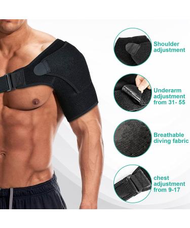 FEXPDL Adjustable Shoulder Support Brace for Men and Women - Rotator Cuff Shoulder Strap for Left and Right Shoulder - Includes Rotator Cuff Support - Buy Online on GoSupps.com