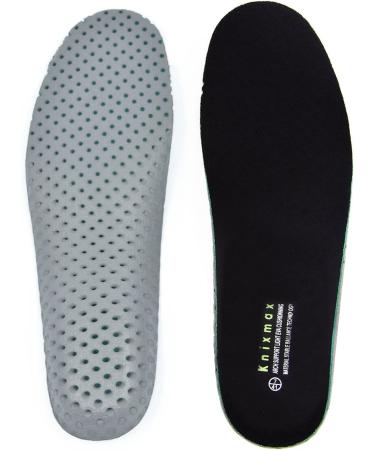 Knixmax Men's Sport Shoe Insoles - Thin Cushioning Orthotic Inserts for Comfort | Breathable Running Innersoles | Black EU 44 - Buy Online on GoSupps.com