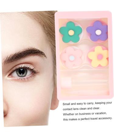 Homsfou 2er Box Invisible Pocket Colored Contact Lens Container - Cute Travel Holder for Eye Lenses - Pink Organizer Case - Buy Online on GoSupps.com