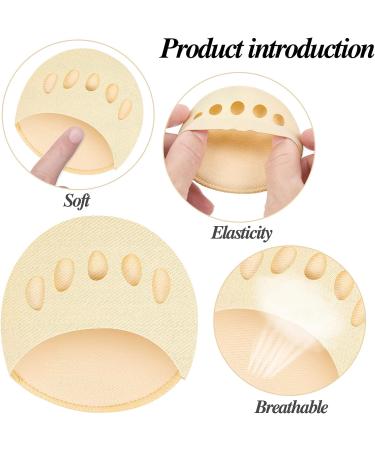 WLLHYF 2 Pairs Fabric Forefoot Pads for Women - Metatarsal & Ball of Foot Cushions for Pain Relief | Reusable & Invisible Socks - Buy Online on GoSupps.com