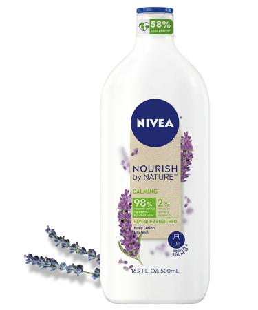 NIVEA NOURISH BY NATURE CALMING LAVENDER ENRICHED BODY LOTION FOR DRY SKIN 16.9 fl oz