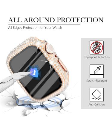 WINGLE 6-Pack Bling Crystal Diamond Apple Watch Case 44mm with Screen Protector for Apple Watch Series SE 6 5 4 - Buy Online on GoSupps.com