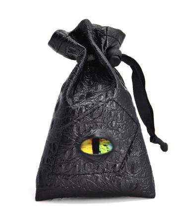 CZYY Drawstring Bag PU Leather Dice Pouch Perfect for RPG, D&D, Game (Colorful)
