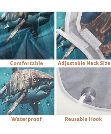 Shark Beard Bib Apron for Men | Beard Hair Catcher & Gift for Dad | Perfect for Shaving | Suction Cups Included - Buy Online on GoSupps.com