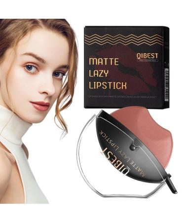 Fauler Lippenstift - Velvet Lipstick Cosmetics |Wiping lipstick lazy fast lipstick make-up highly pigmented lip-shaped non-stick-coated lipstick for lazy itrimaka 3#