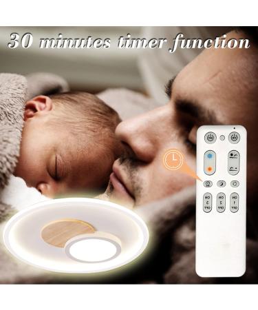 Fitzmia LED Ceiling Light | Modern Dimmable Wood Ceiling Lamp with Remote Control for Bedroom Children's Room Living Room & Kitchen ( ?31.5cm 24W) - Buy Online on GoSupps.com