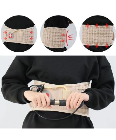 Tempsnug Decompression Back Belt for Lower Back Pain Relief - Lumbar Air Traction Device for Adults, One Size Fits 29-49 Waist - Beige - Buy Online on GoSupps.com