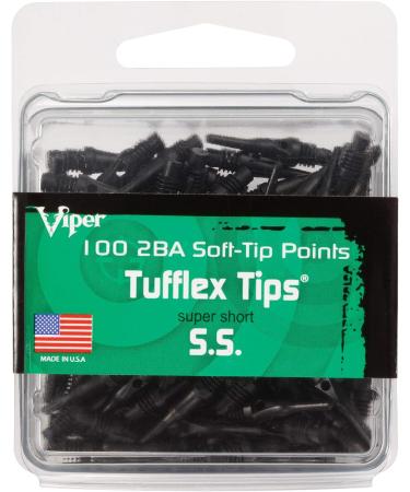 Viper Tufflex S.S. 2BA Soft Tip Dart Points - Black (100 Pack) - Buy Online on GoSupps.com