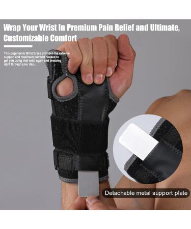 SPOTBRACE Adjustable Wrist Brace for Carpal Tunnel Relief Metal Splint Support for Men & Women | Night Stabilizer for Arthritis & Tendinitis Pain - Buy Online on GoSupps.com