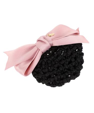 Abaodam 1pc Flower Head Womens Hair Clips Nurse Office Decor Professional Hair Clips Ponytail Bow Headwear Hair Net for Buns for Dancers Bun Cover Hair Clip Mesh Hair Snood Clip Headdress 12X9.5X3CM Pink