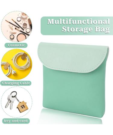Sanitary Napkin Storage Bag 2 Pcs Period Pouch Organizer for Menstrual Pad & Tampon - Portable Feminine Hygiene Kit for Women/Girls (Green & Blue) - Buy Online on GoSupps.com
