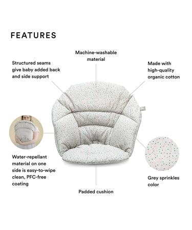 Stokke Clikk Cushion for Clikk Baby High Chair (Grey Sprinkles) - Buy Online on GoSupps.com