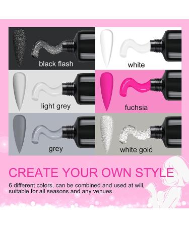 Vrenmol Poly Gel Set - 6 Pink Colors | Nail Extension Kit for Manicure | Professional DIY Nails at Home - Buy Online on GoSupps.com