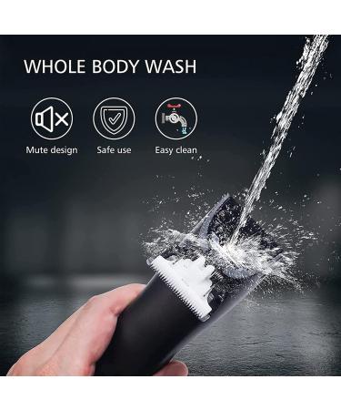 Men's Body Hair Trimmer - Waterproof Electric Razor for Pubic Hair Trimming | IPX7 Certified Includes Charging Dock - Ideal for International Shipping - Buy Online on GoSupps.com